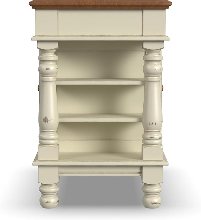 Homestyles Americana Antique Oak Island with Storage, 42"W