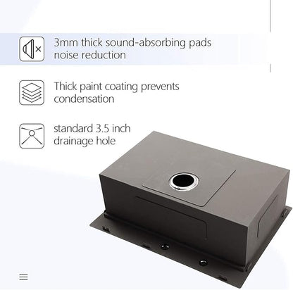 Lordear Kitchen Sink Drop In 28x22 Topmount 16 Gauge Stainless Steel Single Bowl Ledge Workstation Kitchen Sink Basin