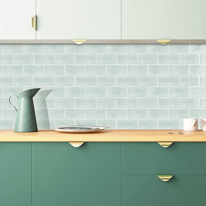 STICKGOO 10-Sheet Subway Tile Peel and Stick Backsplash, Self Adhesive Vinyl Wall Tiles, Stick on Backsplash for Kitchen and Bathroom(Thicker Design)