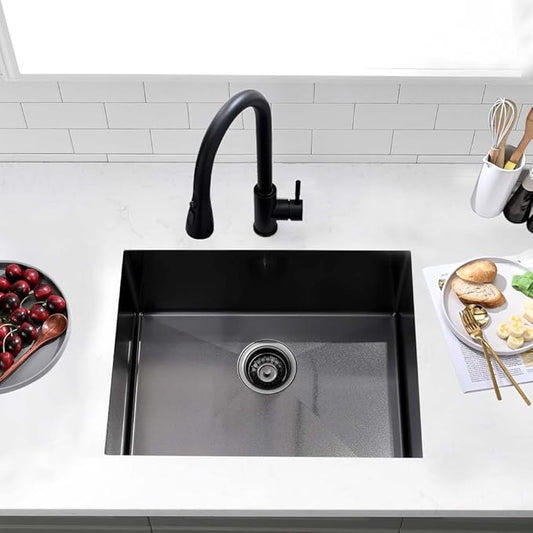 Stainless Steel Undermount Laundry Sink Black -Wesliv 23x18x12 Stainless Steel Undermount Utility Sink Matte Black 16 Gauge Single Bowl Laundry Room Sinks Outdoor Utility Sink