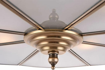 Tiffany Ceiling Lamp Semi Flush Mount Light 4-Light Drum Shade Vintage Chandelier Ceiling Lighting Fixture for Bedroom Hallway Entryway Foyer W18 H12 inch