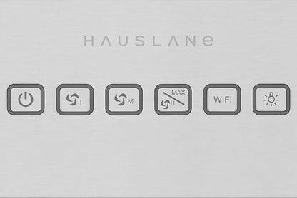 Hauslane Range Hood Insert 36 Inch, Hood Vent for Kitchen| HauSMART™ App & Voice Control |4-Speed Fan, LED GU10 Lights | Dishwasher-Safe Baffle Filters, Stainless Steel Ducted|Ductless Range Hood