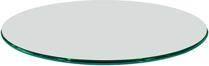 24 Inch Round Tempered Ogee Polished Edge Glass Table Top 1/2” Thick Perfect for Heavy Duty, Dining, Coffee, and Office Tables by Fab Glass and Mirror