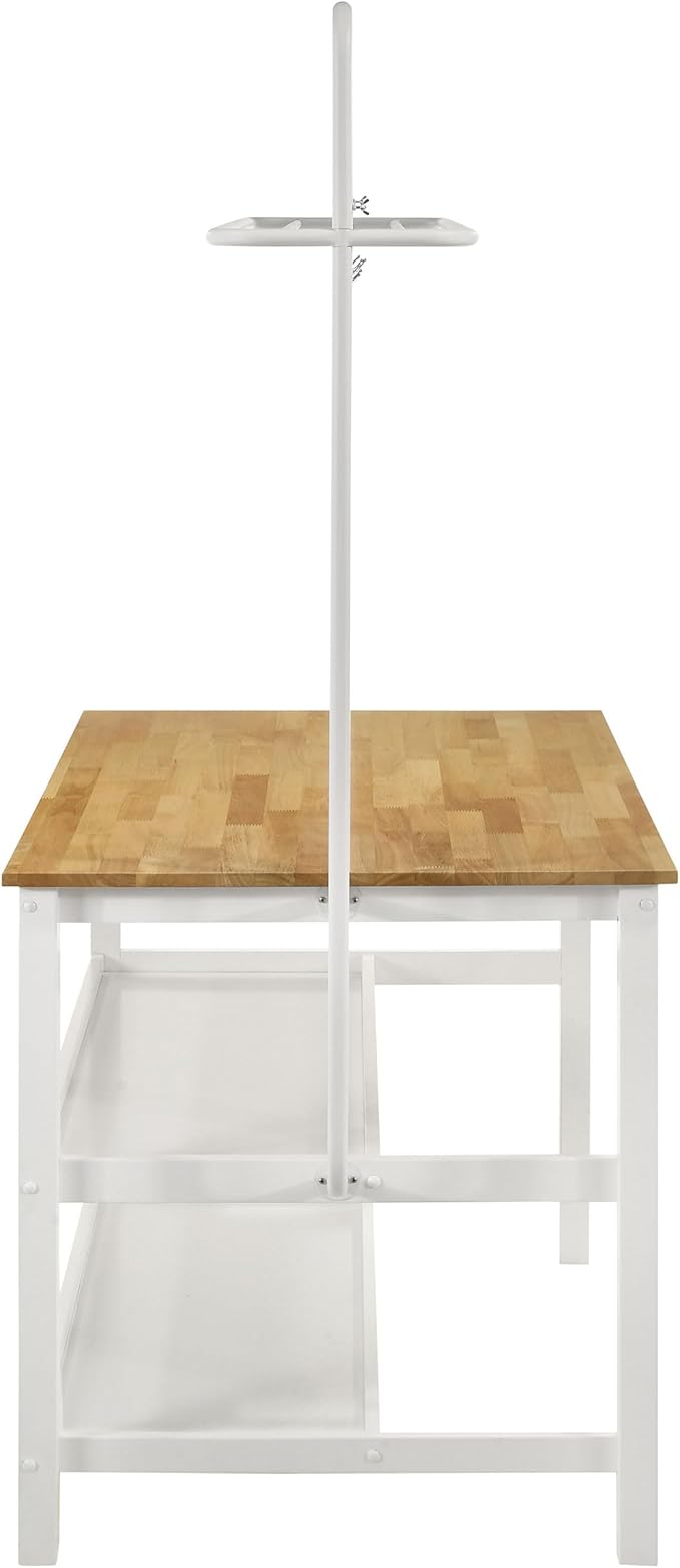Coaster Home Furnishings Edgeworth 3-Piece Kitchen Island Counter Table Set White 122246-S3