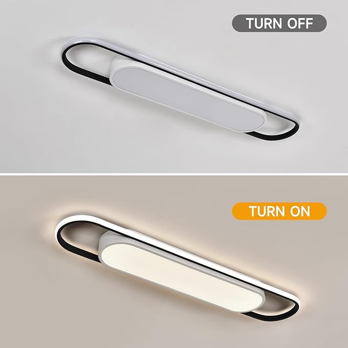3Ft Smart LED Ceiling Lighting,50W High Brightness Linear Flush Mount Light Fixture,36.2" Dimmable Led Ceiling Lamp with Remote Control for Kitchen,Garage,Hallway,Laundry,Study Room.