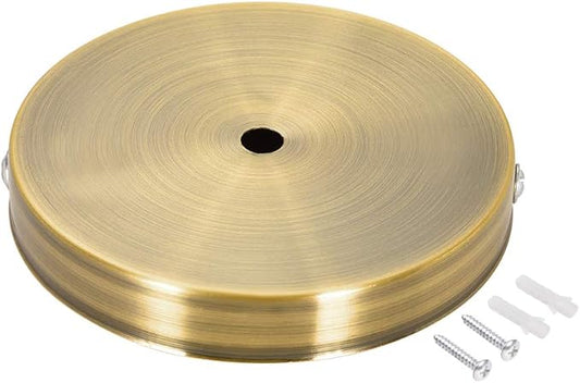 uxcell Retro Light Canopy Kit Wall Sconce Lamp Plate Fixture 120mm 4.7Inch Gold Bronze