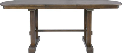 78" Extendable Island Table, Rustic Dining Table with H-Shaped Legs, Mid Century Dining Table for Family Gatherings, Brown