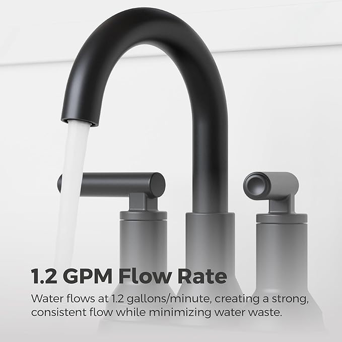 Pfister Capistrano Bathroom Sink Faucet, 4-Inch Centerset, 2-Handle, 3-Hole, NSF Certified, Spot Defense Matte Black Finish, LF048CSOSDB (Pack of 3)