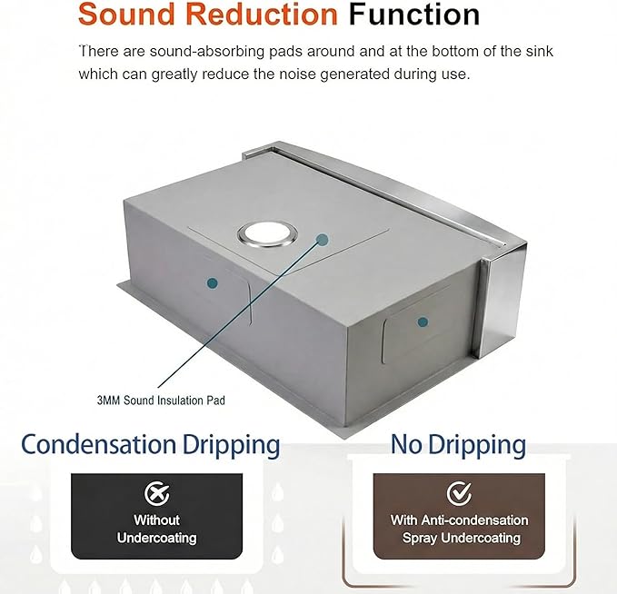 Farmhouse Kitchen Sink,16 Gauge T-304S Stainless Steel Workstation Farm Sinks with Accessories, 33" x 20" x 10" Large and Deep Apron Front Kitchen Sinks for Home, Kitchen and Outdoor