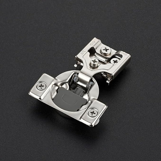 HOME EDIT 50 Pack 25 Pairs 3/8 inch Overlay Soft Close Cabinet Hinges for Kitchen, Stainless Steel Three-Way Adjustable, Concealed Self-Closing Door Hinges