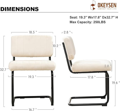 Okeysen Dinning Chairs Set of 2, 19.6 inch Modern Velvet Dining Chairs,Kitchen Dinning Room Chair, Dinner Chairs Dining Chair Set for Kitchen Room Bar Wine Coffee Bar