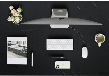 Kaboon 48x30 inches Tabletop, Solid One-Piece Desktop for Sit Stand Desk, Double Desks, L Desk DIY,Wood Countertop Home or Commercial Use,1 inch Thick, Could Atlas/Black Marble, 30" D x 47.25" W