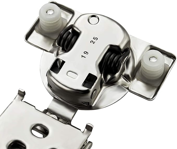 Ravinte 60 Pack 30 Pair 1/2 inch Overlay Soft Close Hidden Door Hinges for Kitchen Stainless Steel Adjustable Satin Nickel Cabinet Hardware
