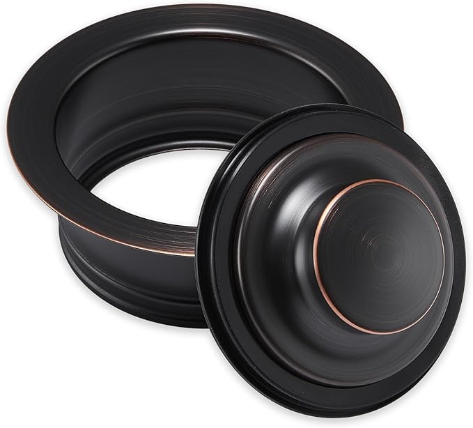 Luxier GD02-O Kitchen Sink Garbage Disposal Flange and Stopper in Oil Rubbed Bronze