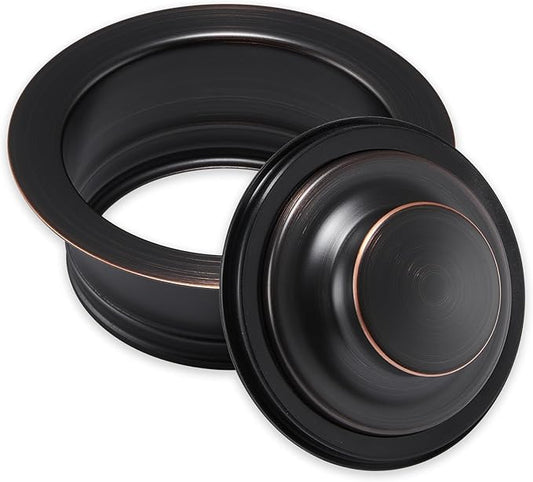 Luxier GD02-O Kitchen Sink Garbage Disposal Flange and Stopper in Oil Rubbed Bronze