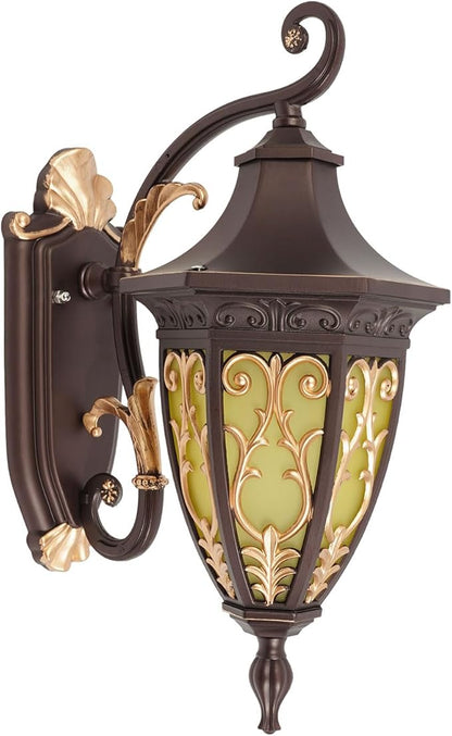 Outdoor Wall Light Fixtures, IP55 Waterproof Outside Wall Lantern Retro Exterior Wall Sconces Vintage Wall-Mounted Lights for Garage House Porch Doorway, E26 w/o Bulb
