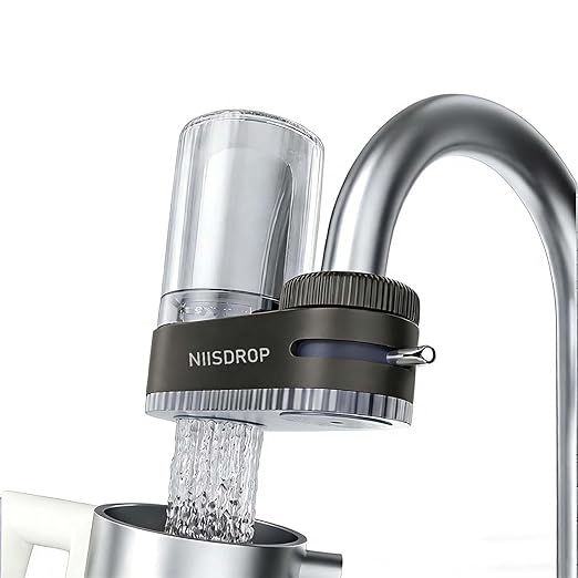Vertical Faucet Mount Water Filtration System, Sink Faucet Water Filter, Multi-Stage Tap Water Purifier
