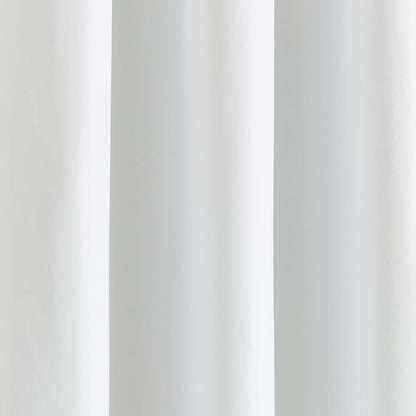 Lush Decor Allison Ruffle 100% Blackout Window Curtain Single 40" W x 84" L White - White Blackout Curtains for Bedroom or Nursery - Coquette Curtains