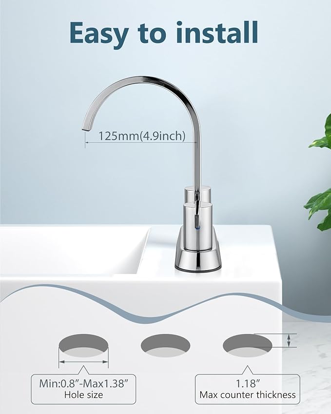 Aolemi Bathroom Faucets for Sink 3 Hole,4 Inch Centerset Waterfall Faucet 2 Handle for Bathroom Sink with Pop-Up Drain and Supply Lines Polish Chrome