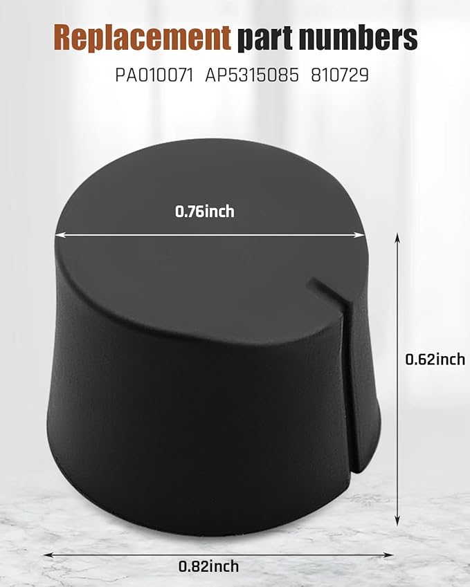 PA010071 Range Hood Control Knob Fit for Viking Hoods for Light & Fan Motor Replaces AP5315085, 810729