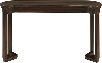 Bar Table and Chairs Set of 4 with 3 PU Upholstered Bar Stools, Breakfast Bar Table, Solid Wood Bar Height Dining Table Set, for Kitchen, Living Room, Party Room, Small Space (Espresso)