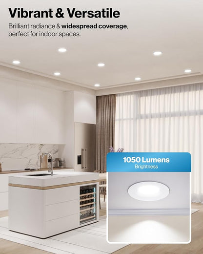 Sunco 32 Pack 6 Inch LED Recessed Light, Retrofit Downlight Can Lights for Ceiling, Baffle Trim, 1050 LM, 13W (75W Equivalent), Selectable CCT 2700K/3000K/3500K/4000K/5000K, Dimmable, Damp Rated UL