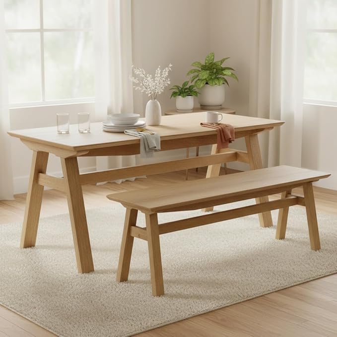 LukeAlon Solid Wood Dining Chairs, Rustic Farmhouse Kitchen Chairs 18" Seat Height, Heavy Duty Log Legs, Natural Wood Stools for Table, Hallway Kitchen Living Room, Log