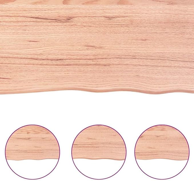 Foldable Solid Oak Tabletop 70.9x23.6 in Light Brown Live Edge Wood Countertop for Dining Room Office Desk Kitchen Island Bar DIY Craft Station