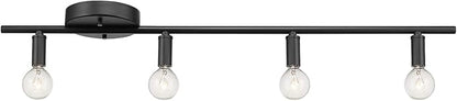 Globe Electric 59968 Monroe 4-Light Slim Profile Track Lighting, Matte Black, Bulb Not Included