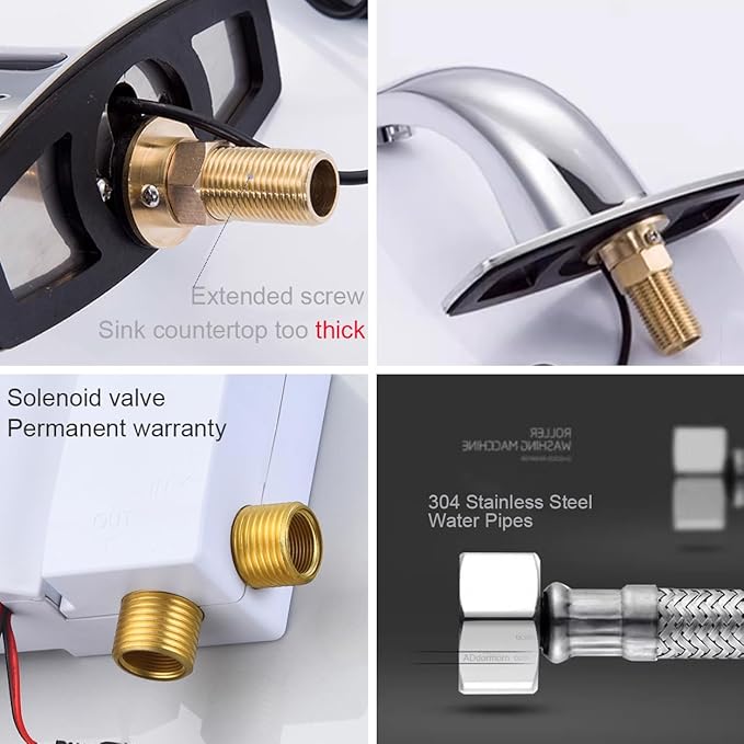 Touchless Bathroom Faucets Motion Sensor Faucet Commercial Infrared Automatic Faucets Automatic Restroom Faucet Hands-Free Toilet Commercial Faucet Cold Water