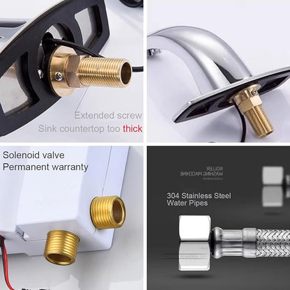 Touchless Bathroom Faucets Motion Sensor Faucet Commercial Infrared Automatic Faucets Automatic Restroom Faucet Hands-Free Toilet Commercial Faucet Cold Water