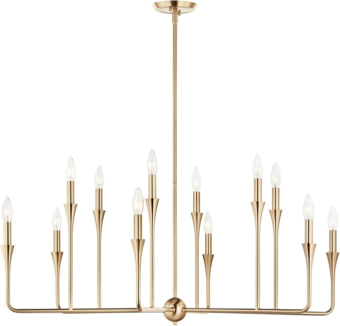 Kichler Alvaro 12-Light Multi-Tier Chandelier, Soft Modern Light in Champagne Bronze, for Foyer, Great or Living Room or Large Dining Room (20" x 39.75"), 52692CPZ