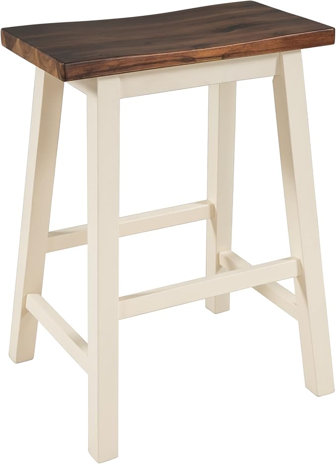 Dining Table Set, 3-Piece 42" Rubber Wood Kitchen Island Set, Dining Table with Drawer/Towel Rack/2 Stools, Suitable for Small Place (Walnut+Cream+3-Piece)