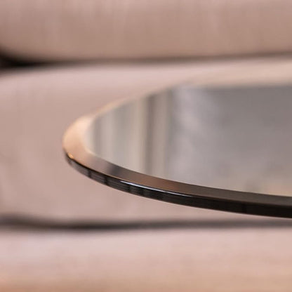 40" Round Clear Tempered Glass Table Top 1/2" Thick with 1" Bevel Edge