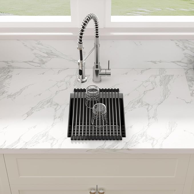 Sarlai 13 Black Bar Sink Undermount - 13x15 Gunmetal Black Under Counter Bar Prep RV Outdoor Kitchen Sink 16 Guage Stainless Steel Single Bowl Deep Sinks Basin