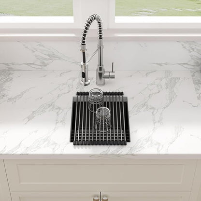 Sarlai 13 Black Bar Sink Undermount - 13x15 Gunmetal Black Under Counter Bar Prep RV Outdoor Kitchen Sink 16 Guage Stainless Steel Single Bowl Deep Sinks Basin