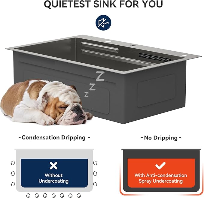 Lordear 33 Drop In Kitchen Sink with Faucet 33x22 Inch Waterfall Kitchen Sinks Topmount Stainless Steel 16 Gauge Single Bowl Workstation Smart Sink