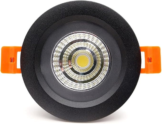 LS-PRO 4.25inch 12w LED Recessed Ceiling Light Slim Aluminium Panel, Anti Rust Fixture Downlight Shower Spotlight IP65 Waterproof for Wet Location Indoor & Outdoor Natural light/4000k-Black Body