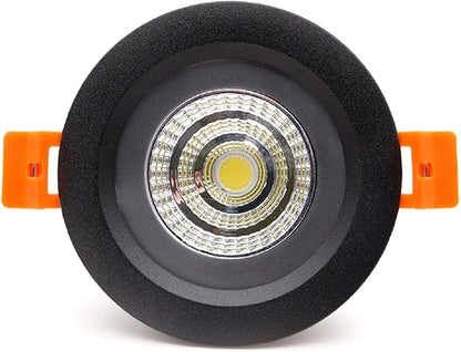 LS-PRO 3.5inch 5w LED Recessed Ceiling Light Slim Aluminium Panel, Anti Rust Fixture Downlight Shower Spotlight IP65 Waterproof for Wet Location Indoor & Outdoor Cold light/5000k-Black Body