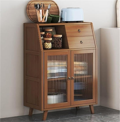 Sideboard, Prefab Tiny Homes, Kitchen Hutch, Hutch Cabinet with Storage, Bakers Rack, Kitchen Island, Storage Cabinet for Kitchen, Foyer, Study(27.6 * 13 * 37.4in)