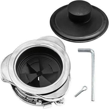 Garbage Disposal Flange Kit with Stopper for InSinkErator,3 Bolt Mount Stainless Steel Kitchen Sink Flange Parts and Stopper Compatible with InSinkErator Models Garbage Disposal(110mm)