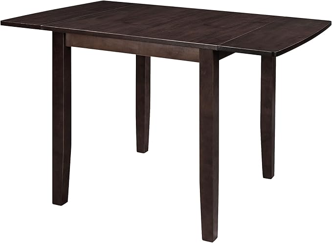 3-Piece Farmhouse Dining Table Set, Wood Drop Leaf Breakfast Nook Dining Table Set with 2 X-Back Chairs for Small Places (Espresso+Drop Leaf*)