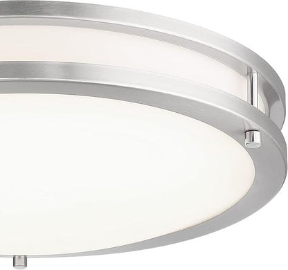 Minka Lavery 714-84-L Lavery LED Flush Mount, 1-Light, 20 Total Watts, 13.75-in H x 3.63-in W, Brushed Nickel