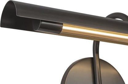 Alora WV316501VBMS Astrid Vanity, LED, Metal Shade/Vintage Brass