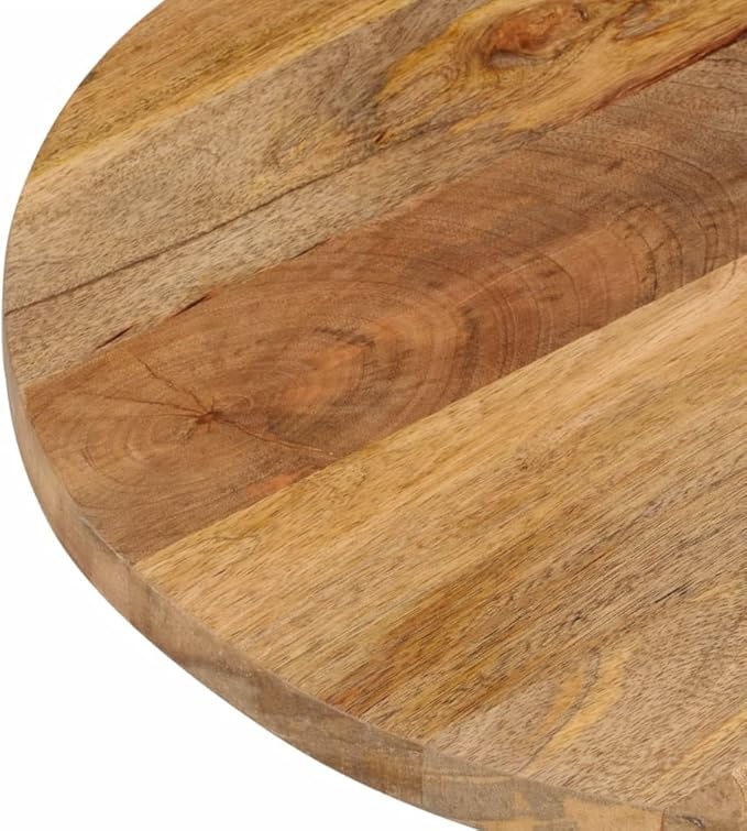 39.4"x15.7"x1" Brown Solid Mango Wood Oval Tabletop, Rustic Butcher Block Countertop for Dining Room, Kitchen Island, Easy Care Wood Table Top, Indoor Use Only