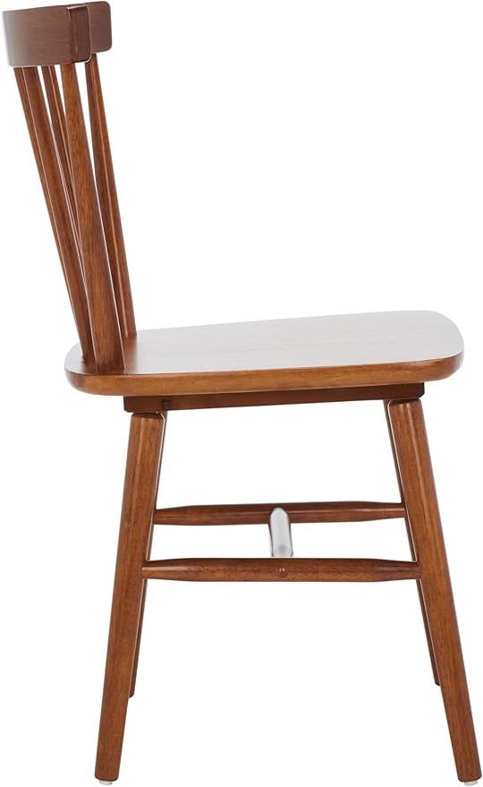 SAFAVIEH Home Collection – Winona Set of 2 Walnut Windsor Farmhouse Dining Chairs, Spindle Back Wood Chairs, Classic Casual Seating (DCH8500G-SET2)
