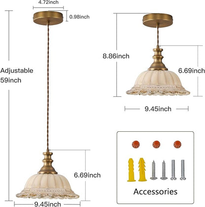 HDDFL Glass Pendant Lights Modern Pendant Lighting Fixtures Hanging Lamp for Kitchen Island Bedroom Dining Room Coffee Shop Hallway Brown and Brass
