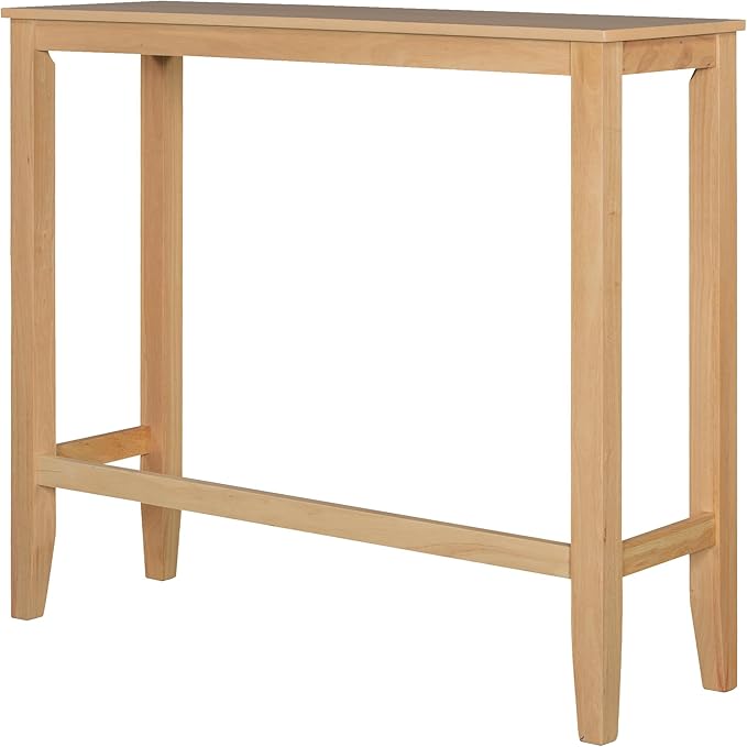 LUMISOL 3 Piece Pub Table and Chair Set, Small Wood Counter Height Bar Table Set for 2, Breakfast Nook Table Set, 3 Piece High Top Dining Table for Kitchen, Natural