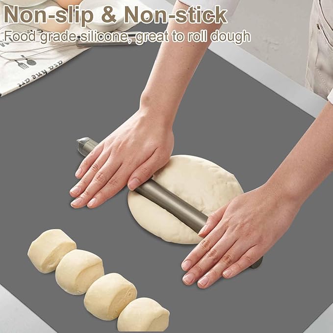 78.7"x23.6" Large Silicone Mat for Kitchen Counter, Heat Resistant Non-Slip Countertop Protector, Waterproof Silicone Craft Mat for Kitchen Island, Black