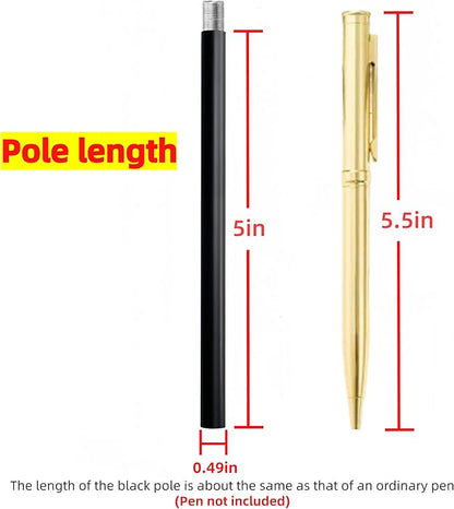 SGLfarmty 2 PCS 5-inch Length, Matte Black M10 Threaded Extension Rod for Pendant Light, Island Lighting, Chandeliers, Lighting Fixture Stems